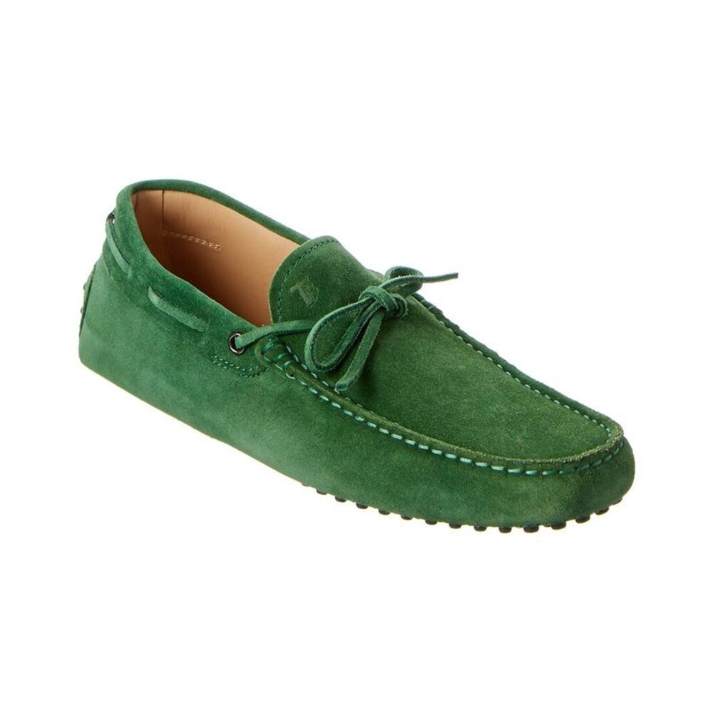 Tods Gommini Suede Driver, Green